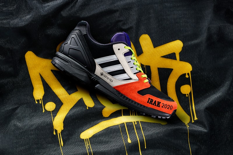 irak adidas originals a zx 8000 gtx gore tex FX0372 FX0371 red purple silver white black blue neon green official release dates info photos price store list buying guide