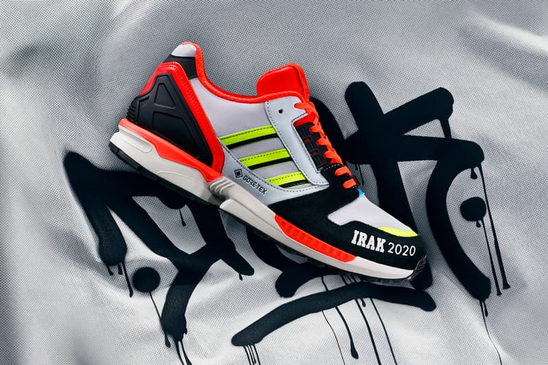 irak adidas originals a zx 8000 gtx gore tex FX0372 FX0371 red purple silver white black blue neon green official release dates info photos price store list buying guide