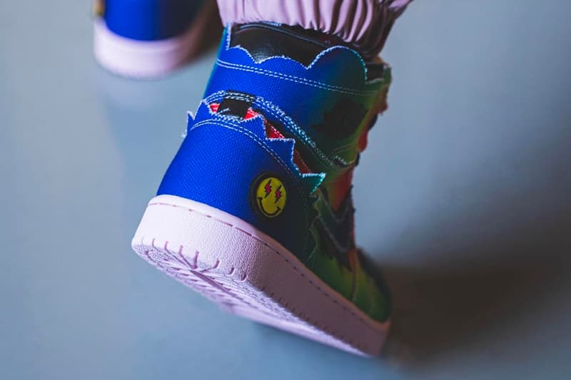 Um olhar detalhado no tênis Air Jordan 1 Retro High OG x J Balvin 6 J Balvin Air Jordan 1 Retro High OG menswear streetwear spring summer 2020 collection artist rapper hip hop pop latin ss20 nike swoosh sneakers footwear