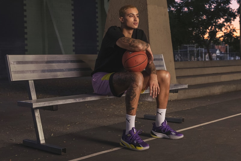 j cole puma hoops rs dreamer basketball shoe concrete jungle purple heart los angeles lakers official release date info photos price store list buying guide kyle kuzma danny green derrick jones jr