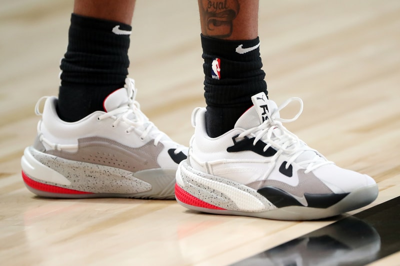 j cole puma hoops rs dreamer basketball shoe concrete jungle purple heart los angeles lakers official release date info photos price store list buying guide kyle kuzma danny green derrick jones jr