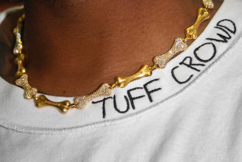 Jason of Beverly TUFF CROWD Diamond Bone Necklace Brandon Jennings Los Angeles jewelry Diamonds JBH