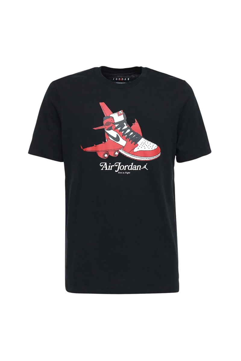 Nike Jordan Brand Air Jordan 1 "Chicago" T-Shirt AJ1 Jumpan Michael Jordan "First in Flight" Airplane Tee Top LUISAVIAROMA Release Information Red White MJ