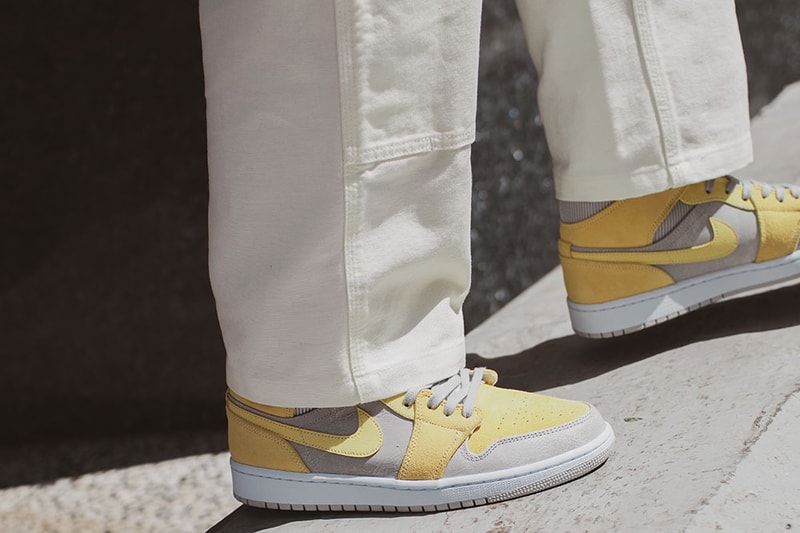 Jordan Brand Air Jordan 1 Mid SE DA4666-100 Baby Blue Cream Ribbed Knit Suede Leather Yellow Cool Gray Leather Footwear Sneaker Release Drop Date Information First Look AJ1 Raffles