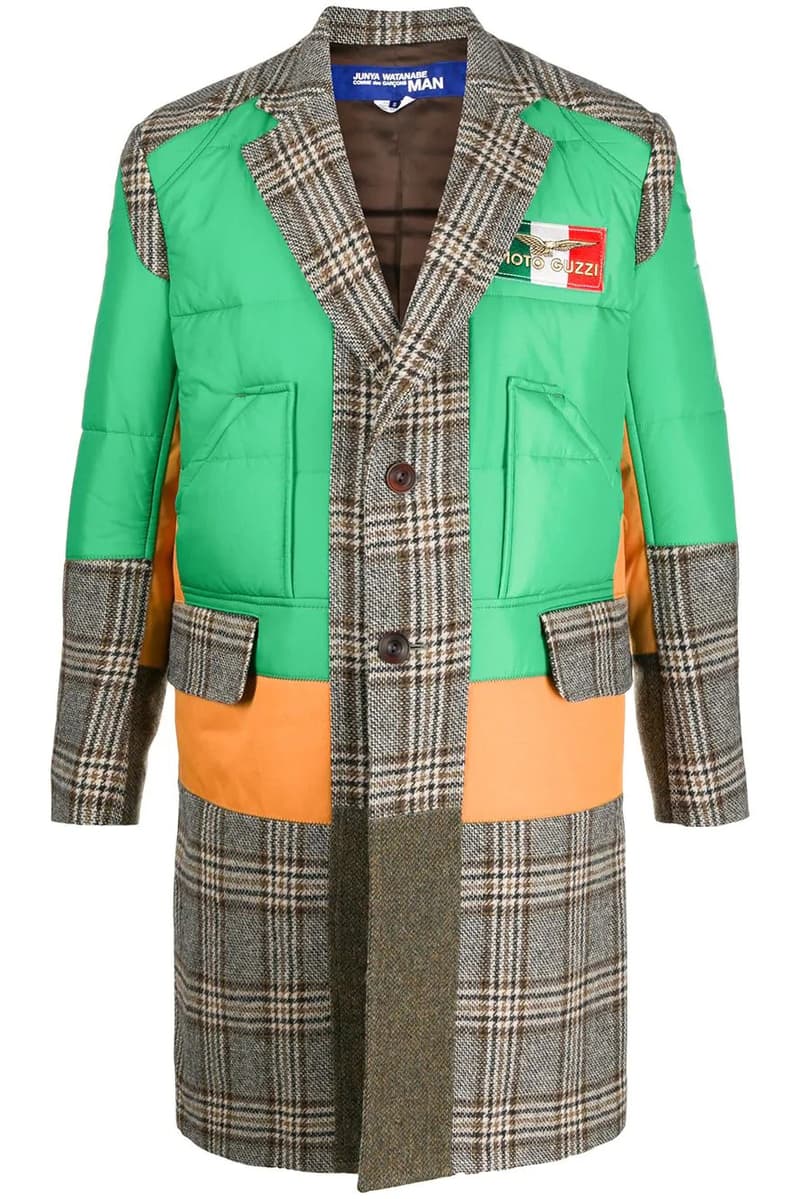Junya Watanabe MAN FW20 Patchwork, Collaborations levis canada goose carhartt pirelli campagnolo moto guzzi collection fall winter 2020 comme des garcons