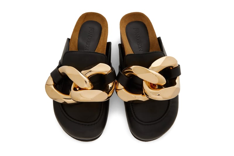 JW Anderson Drops Leather Curb Chain Loafers