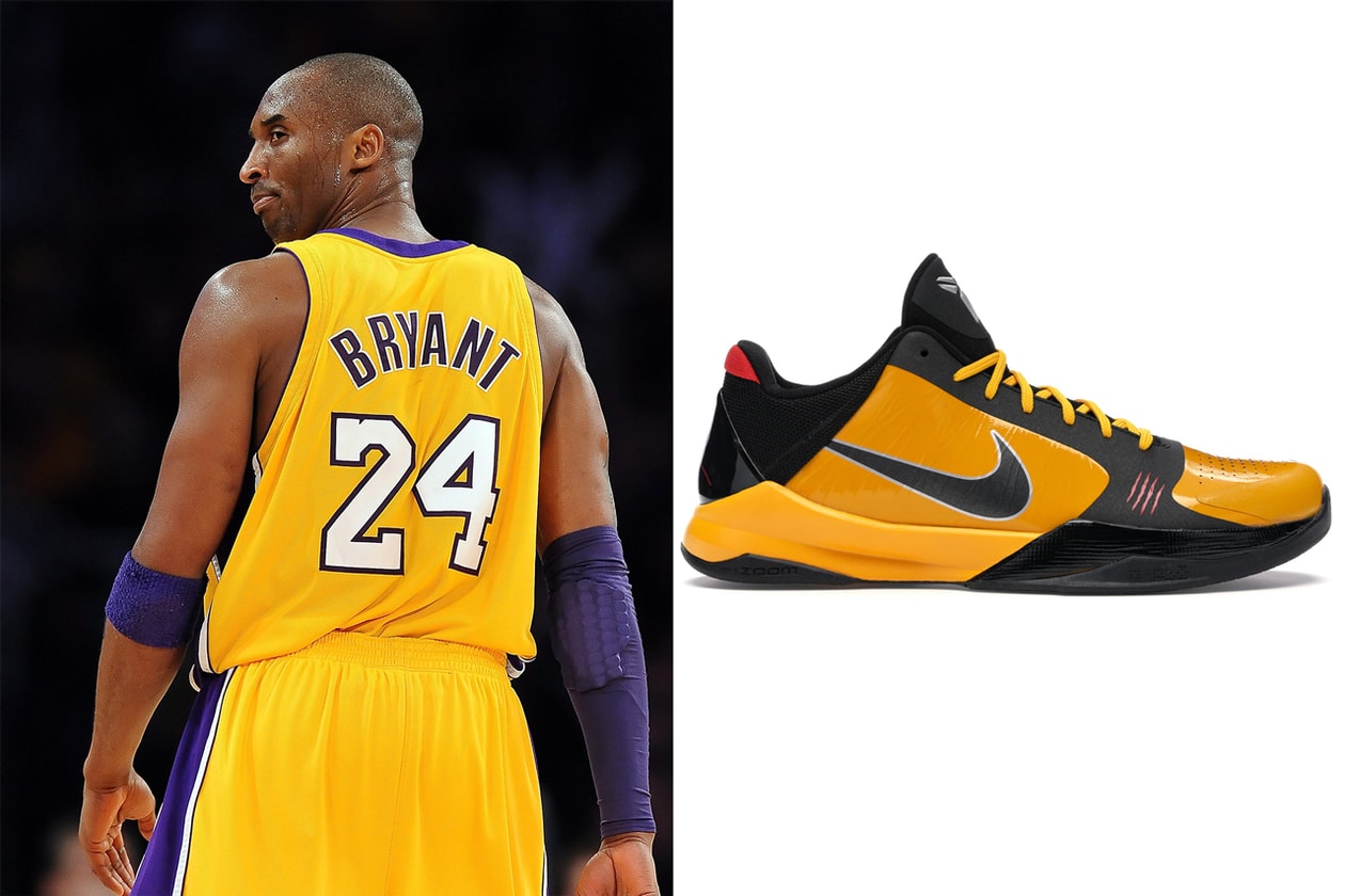 kobe bean bryant nike basketball kobe 5 protro 2009 2010 nba season memorable moments los angeles lakers fifth championship chaos bruce lee in line big stage official release date info photos price store list buying guide