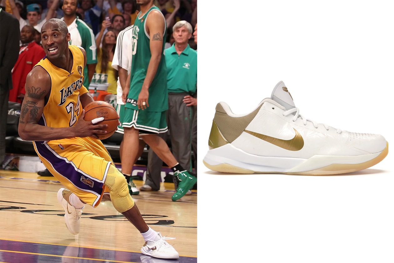 Kobe Bryant Wears Lakers Away Nike Kobe 8 System