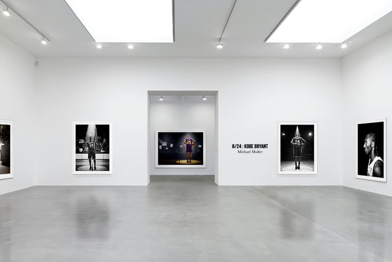 Kobe Bryant Virtual Exhibition Plastic Gallery "8/24 : Kobe Bryant" Michael Muller installation views NBA champion portraits mamba week