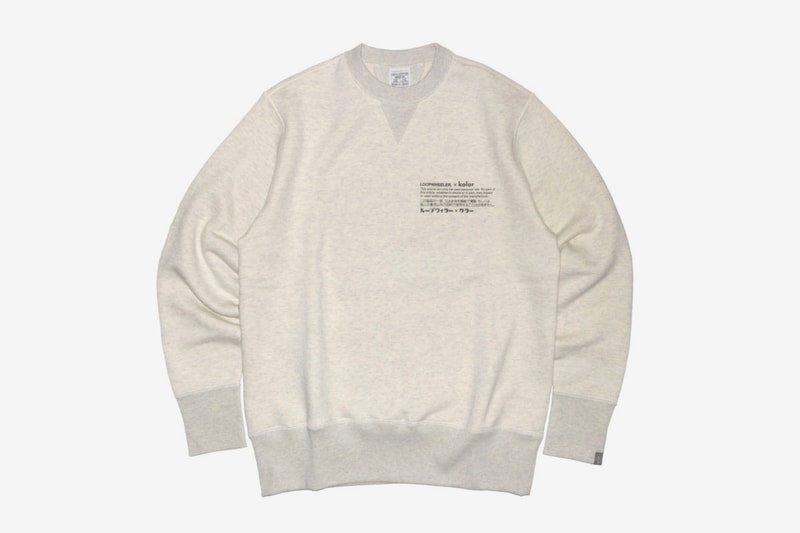 Kolor Loopwheeler Crewneck Sweatshirt Release cotton fleece wakayama loom mill junichi abes