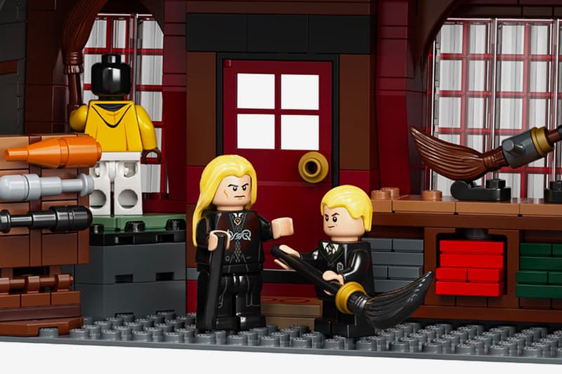 LEGO Harry Potter Diagon Alley Set Release Ollivander's Wand Shop, Weasley’s Wizard Wheezes, Florean Fortescue's Ice Cream Parlor Scribbulus Writing Implements Flourish & Blotts Quality Quidditch Supplies Gilderoy Lockhart Florean Fortescue Lucius Malfoy