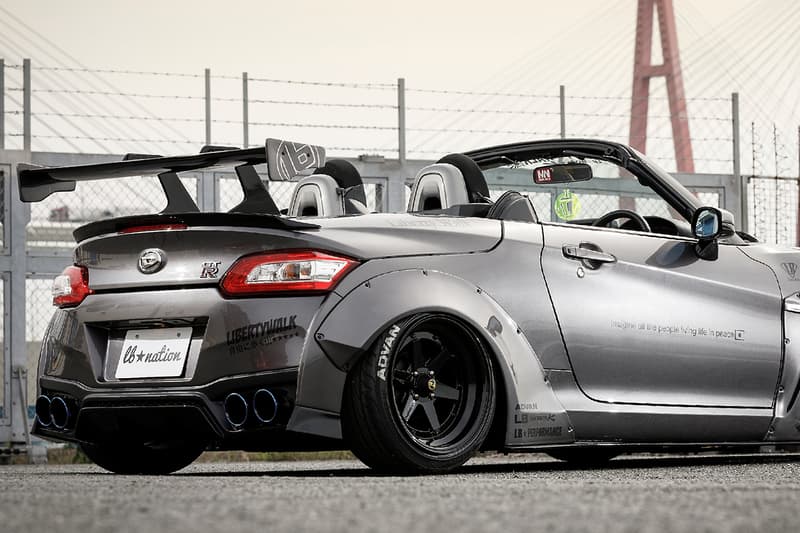 Liberty Walk Daihatsu Copen Nissan GT-R Kei Cars Tuning Closer Look Japanese Tuned Automotive 658 cc three-cylinder engine Bodykit Widebody Kit