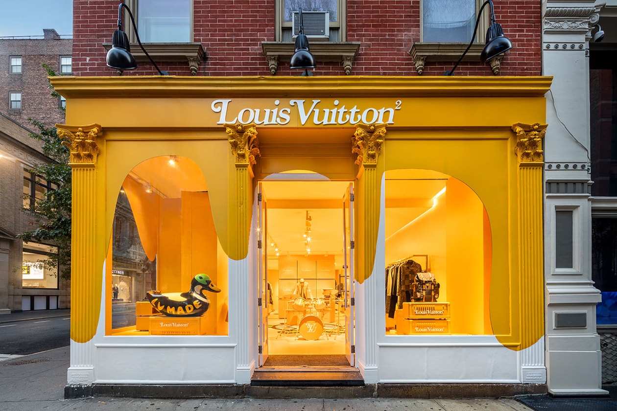 Louis Vuitton NIGO Virgil Abloh LV² Second Drop editorial final look last collaboration collection bags accessories shoes scarves