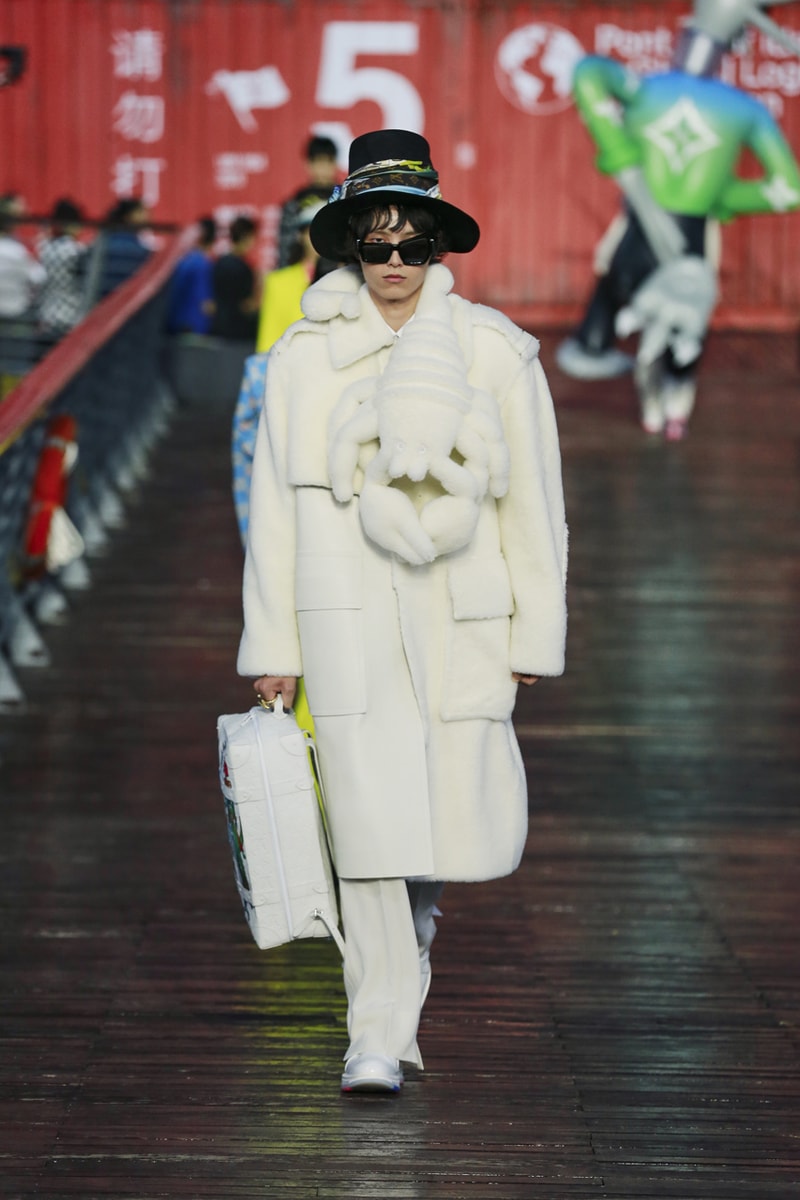 Louis Vuitton Spring/Summer 2021 Collection Runway ss21 virgil abloh mens menswear shanghai Zoooom friends video watch presentation show upcycling recycle lv design message in a bottle