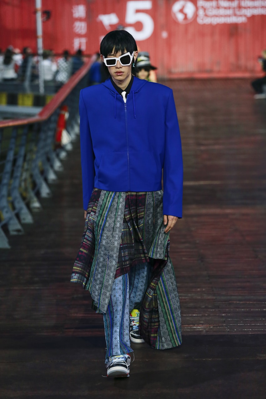 Louis Vuitton Spring/Summer 2021 Collection Runway ss21 virgil abloh mens menswear shanghai Zoooom friends video watch presentation show upcycling recycle lv design message in a bottle
