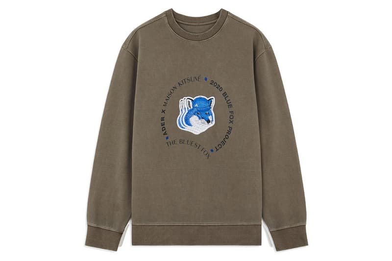 Maison Kitsuné and ADER error "The Bluest Fox" collection crewnecks short sleeves polos hats socks 