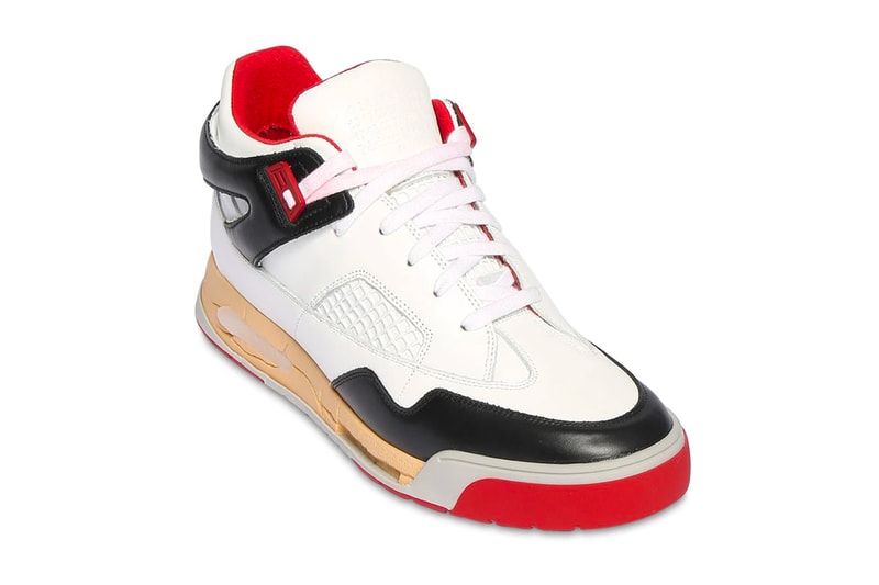 Maison Margiela 35mm DDSTCK Leather Mid-High Sneakers Release Info Buy Price LUISAVIAROMA Jordan Air Brand 4 fire red white black grey
