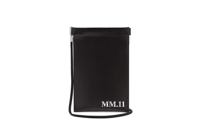 Maison Margiela MM 11 Embossed Leather Phone Pouch Release 1369894 1369893 tan black matchesfashion matches fashion 