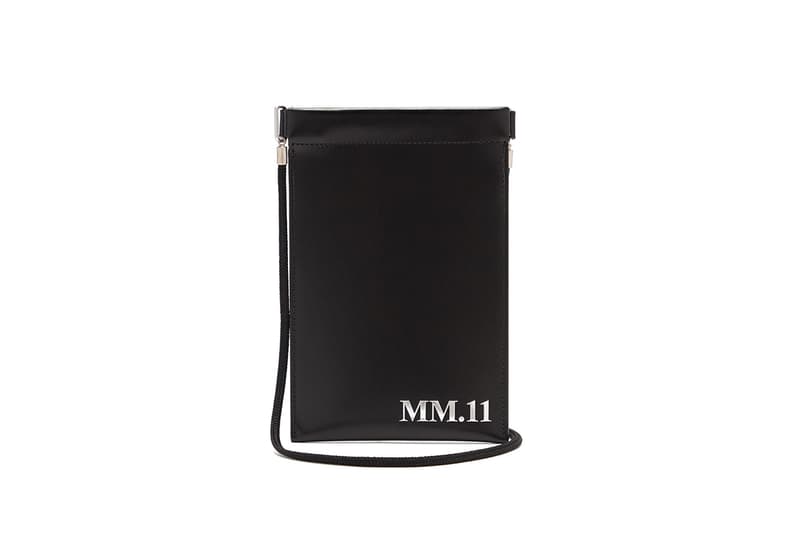 Maison Margiela MM 11 Embossed Leather Phone Pouch Release 1369894 1369893 tan black matchesfashion matches fashion