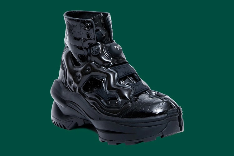 Maison Margiela x Reebok Tabi Instapump Fury Ankle Boot Appears In Glistening Black