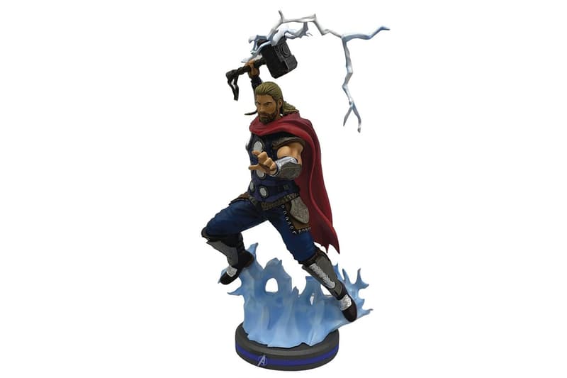 square enix pcs collectibles marvels avengers thor captain america iron statues toys collectibles