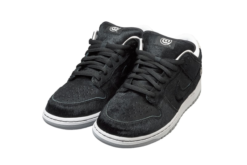 medicom toy bearbrick nike sb dunk low black white fur official release date info photos price store list buying guide