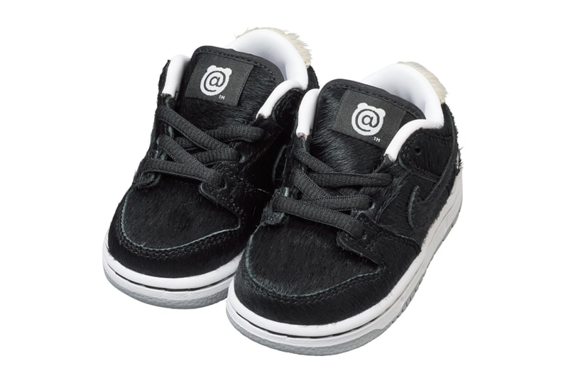 medicom toy bearbrick nike sb dunk low black white fur official release date info photos price store list buying guide