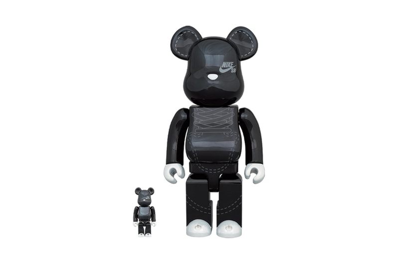 medicom toy bearbrick nike sb dunk low black white fur official release date info photos price store list buying guide