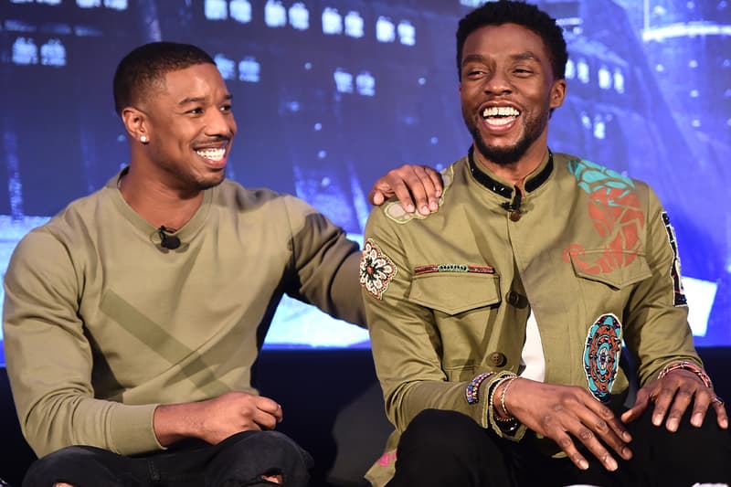 Michael B Jordan Chadwick Boseman tribute black panther marvel king t challa killmonger all my children