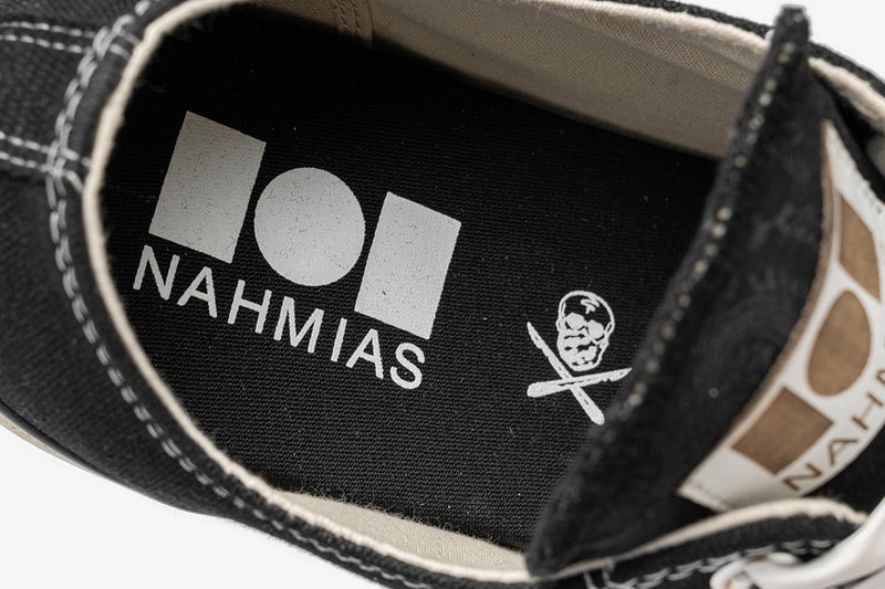 NAHMIAS x The Shoe Surgeon "Dawn 70" Sneaker Collaboration Custom Converse Chuck Taylor All Star 70s Hi Low Black Egret Gum Release Information $1000 USD $1250 USD Footwear TSS Don Nahmias Silk Skulls