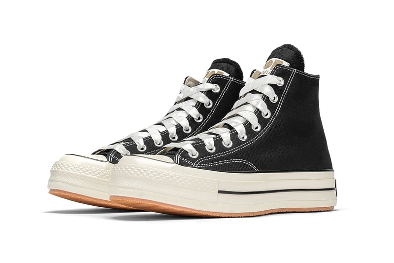 NAHMIAS x The Shoe Surgeon "Dawn 70" Sneaker Collaboration Custom Converse Chuck Taylor All Star 70s Hi Low Black Egret Gum Release Information $1000 USD $1250 USD Footwear TSS Don Nahmias Silk Skulls