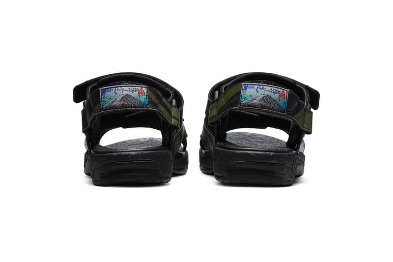 Nike ACG Air Deschutz Sandals "Mt. Fuji" BlackCargo/Khaki Sneaker Sandal Footwear Release Information Closer Look Drop Date Dad Shoe Patches Retro OG