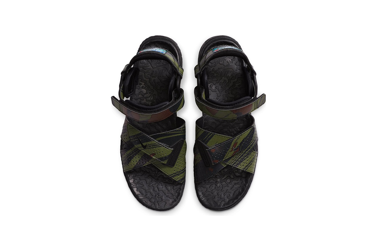 Nike ACG Air Deschutz Sandals "Mt. Fuji" BlackCargo/Khaki Sneaker Sandal Footwear Release Information Closer Look Drop Date Dad Shoe Patches Retro OG 