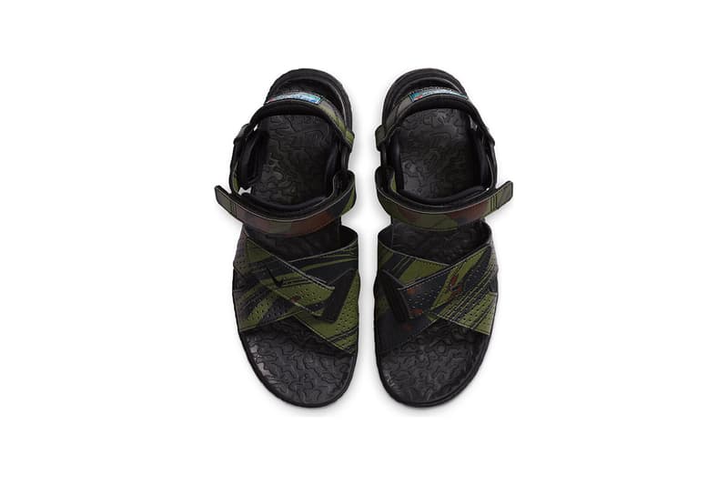 Nike ACG Air Deschutz Sandals "Mt. Fuji" BlackCargo/Khaki Sneaker Sandal Footwear Release Information Closer Look Drop Date Dad Shoe Patches Retro OG
