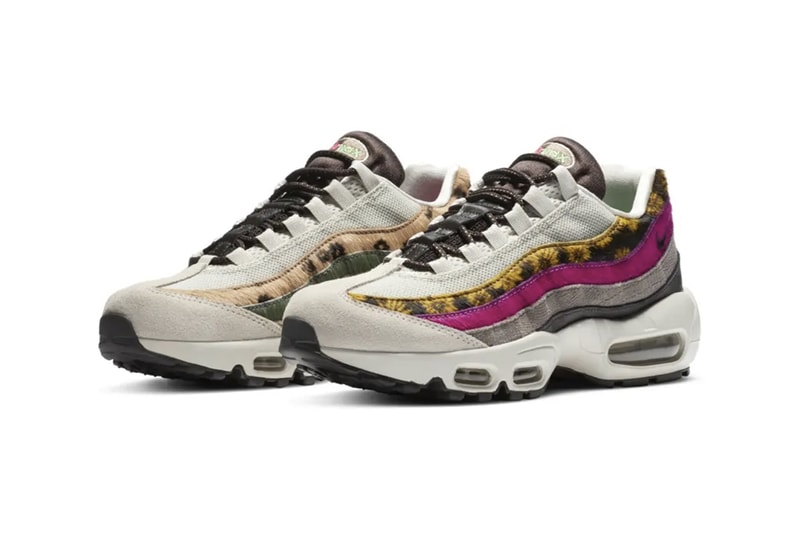 nike air max 95 daisy chain release information faux fur suede leather pink sunflower grey japan buy cop purchase
