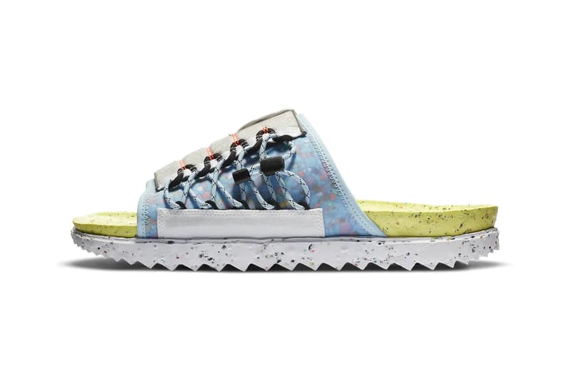 Nike Asuna Slide Light Lemon Twist Chambray Blue Black Wolf Gray DH0151 700 slides sandals spring summer 2020 collection