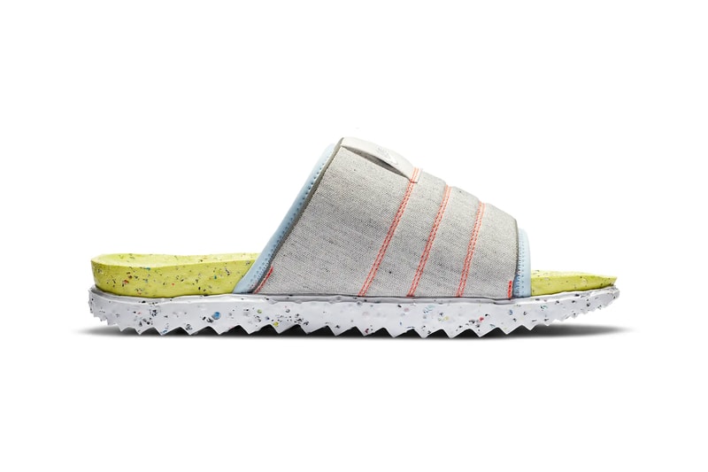 Nike Asuna Slide Light Lemon Twist Chambray Blue Black Wolf Gray DH0151 700 slides sandals spring summer 2020 collection
