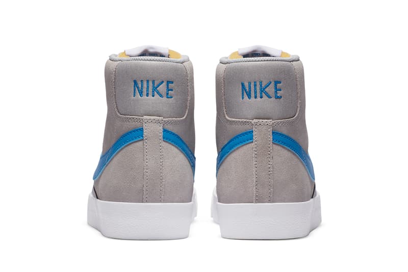 nike sportswear blazer 77 mid vintage sky force 3 4 grey fog coney island CV0600 CV8927 001 grey fog light photo blue white official release date info photos price store list buying guide CV0600 CV8927 001