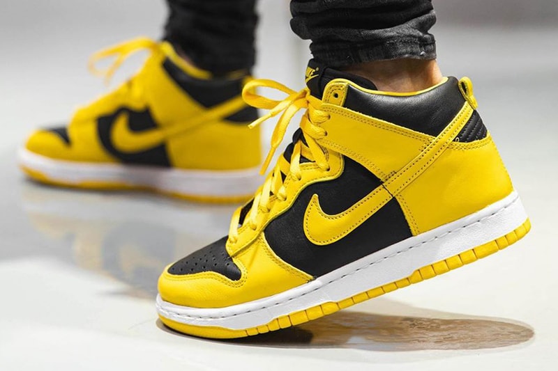 nike sportswear dunk high varsity maize black white cz8149 002 holiday 2020 official release date info photos price store list buying guide