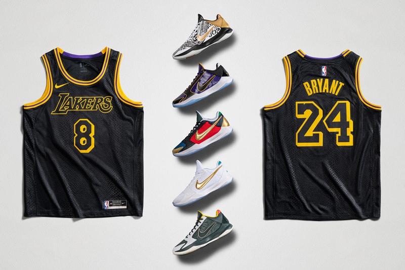 nike basketball kobe bryant protro 5 mamba week los angeles lakers jersey big stage 5x champ undefeated what if pack eybl official release dates info photos price store list buying guide
