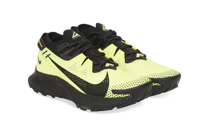 Nike Pegasus Trail 2 "Volt/Black" DA4665-700 Sneaker Release Information Technical Footwear Shoe Swoosh Bike Tire Inspiration Drop Date Slam Jam React Foam Cushioning Engineered Mesh
