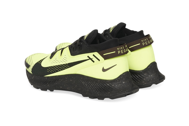 Nike Pegasus Trail 2 "Volt/Black" DA4665-700 Sneaker Release Information Technical Footwear Shoe Swoosh Bike Tire Inspiration Drop Date Slam Jam React Foam Cushioning Engineered Mesh