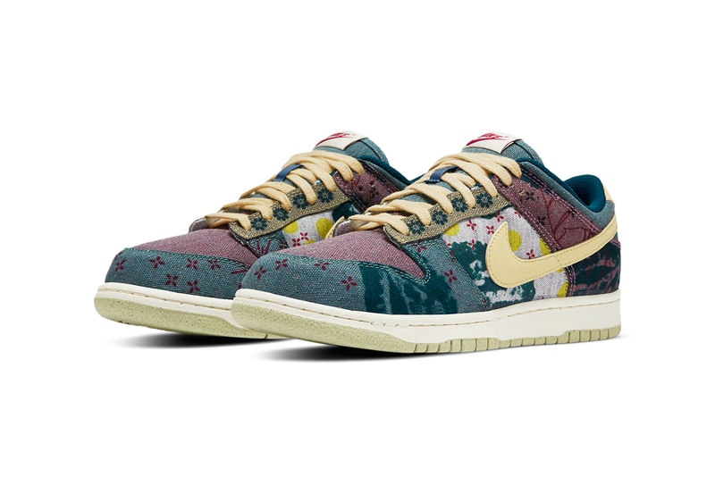 nike sportswear dunk low community garden lemon wash multi color midnight turquoise cardinal red cz9747 900 official release date info photos price store list buying guide