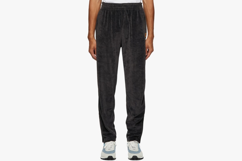 NikeCourt Gray Velour Tennis Track Jacket Lounge Pants Embroidered Logo Swoosh Brand Stretch Drawstring Cosy Sweatpants One Piece Look SSENSE
