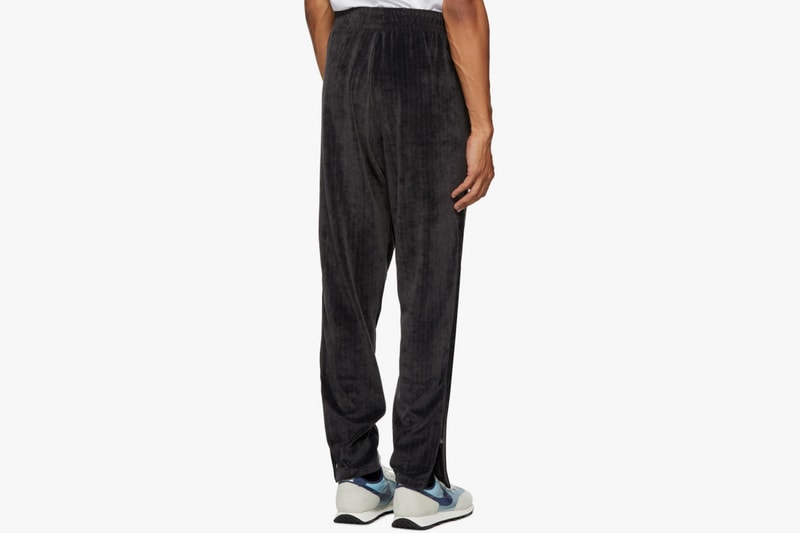 NikeCourt Gray Velour Tennis Track Jacket Lounge Pants Embroidered Logo Swoosh Brand Stretch Drawstring Cosy Sweatpants One Piece Look SSENSE