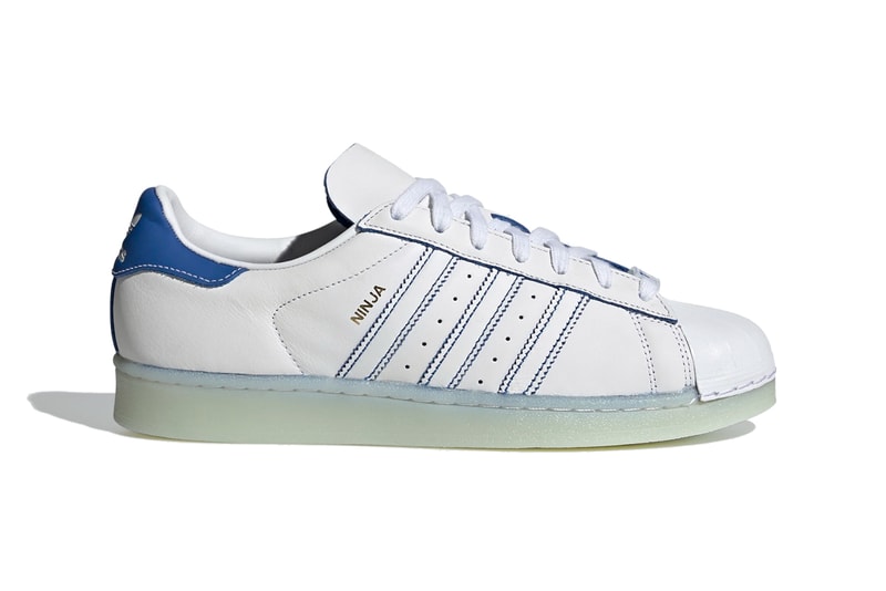 ninja gamer streamer adidas originals superstar cloud white chalk white blue FX2784 official release date info photos price store list buying guide
