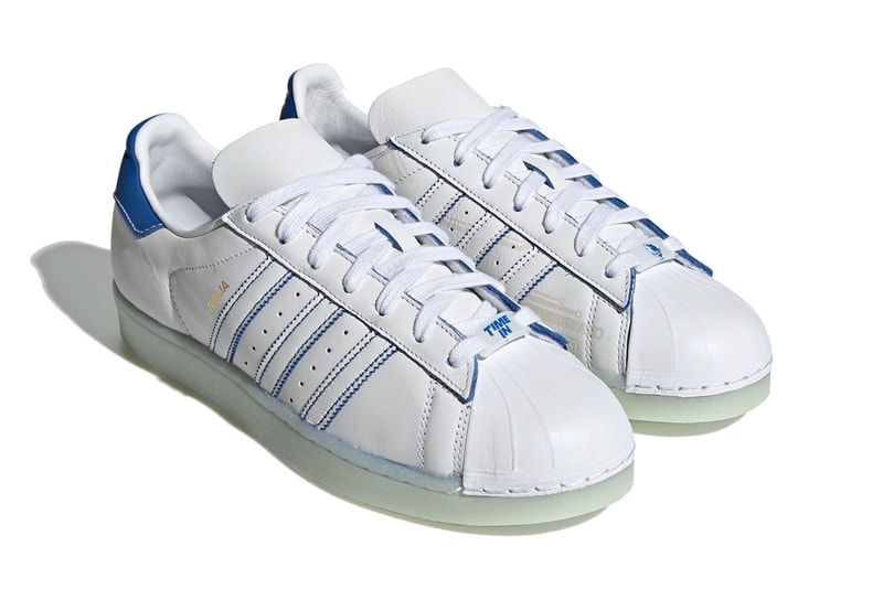 ninja gamer streamer adidas originals superstar cloud white chalk white blue FX2784 official release date info photos price store list buying guide