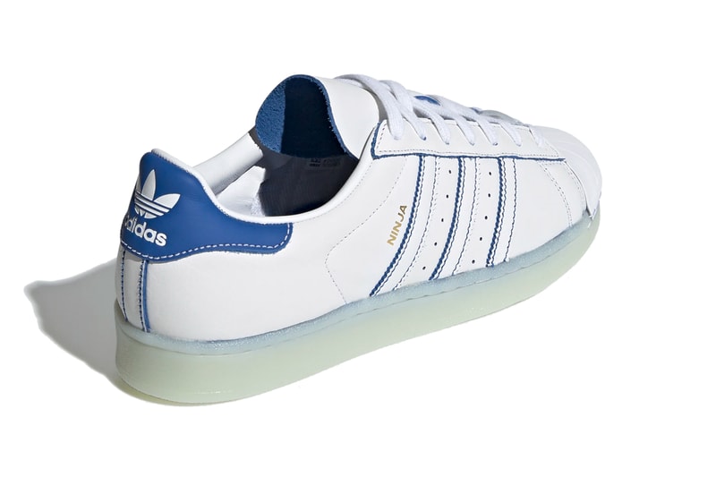 ninja gamer streamer adidas originals superstar cloud white chalk white blue FX2784 official release date info photos price store list buying guide