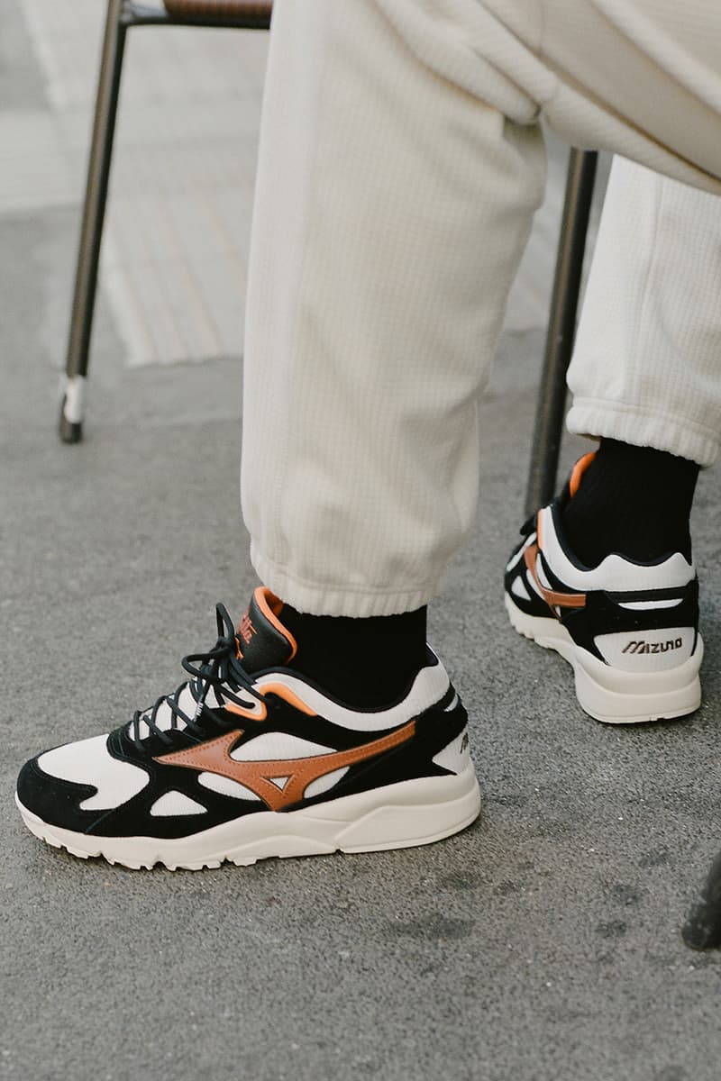 patta mizuno sky medal black white orange tan brown roadrunner release information amsterdam details