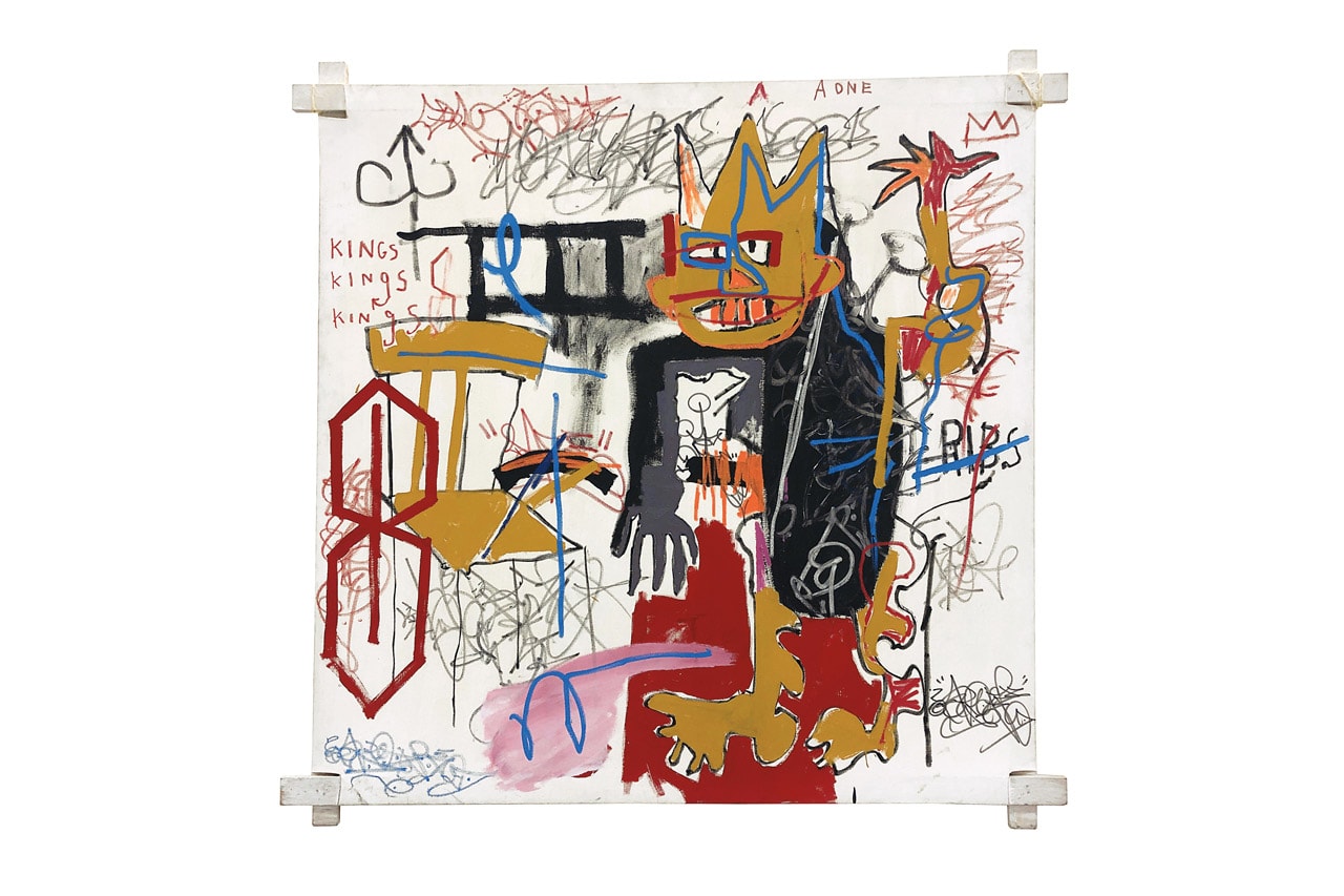 Phillips Jean-Michel Basquiat Auction Southampton 'Portrait of A-One A.K.A King' 1982 painting hamptons